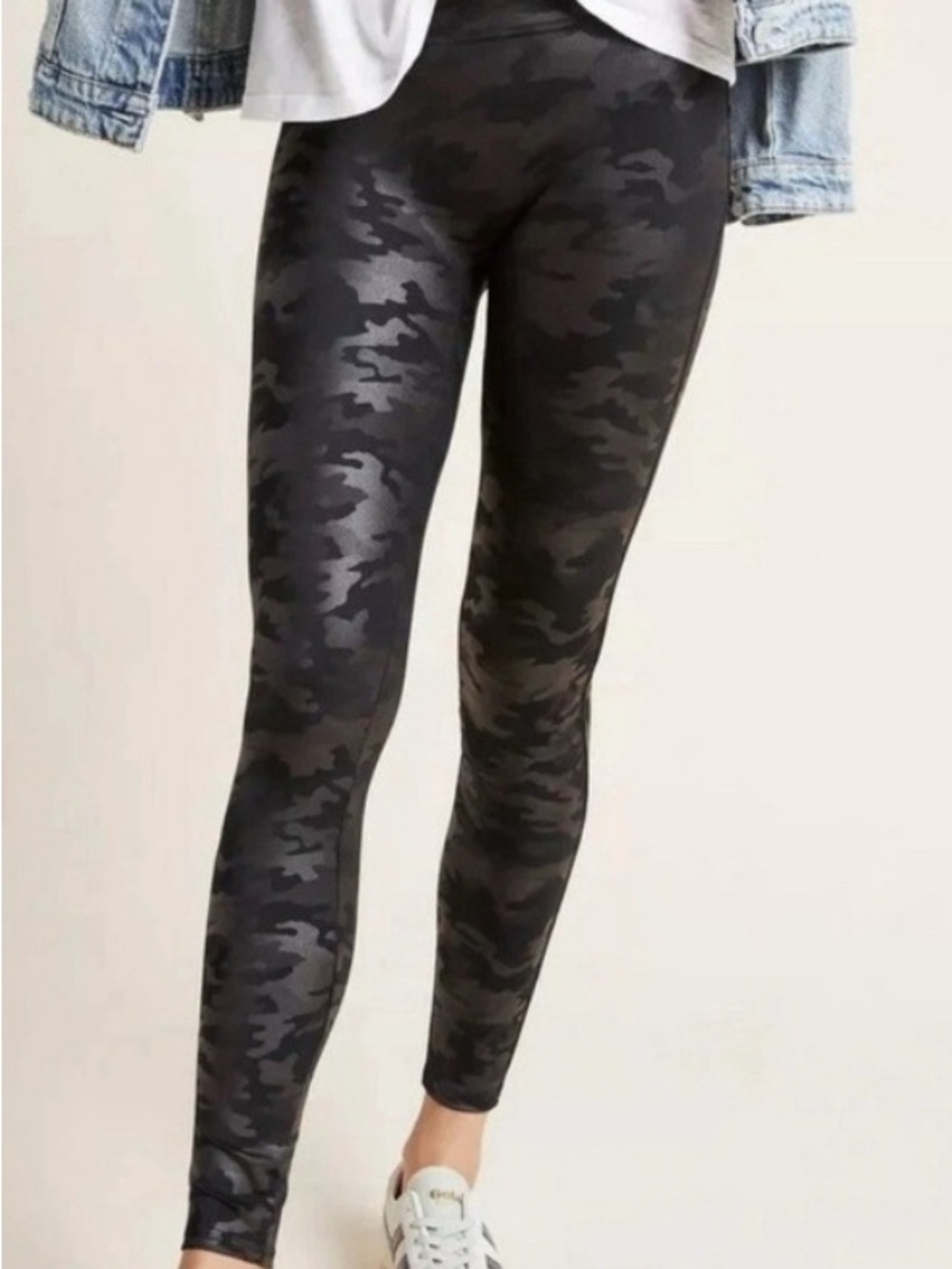 Spanx Black Camo High-Waist Leggings
